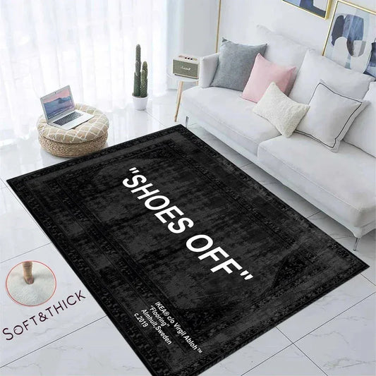 Shoes Off Shoes Room Hypebeast Living Room Bedroom Kitchen Bathroom Lightweight Rugs Washable Carpet Mat Home Decor