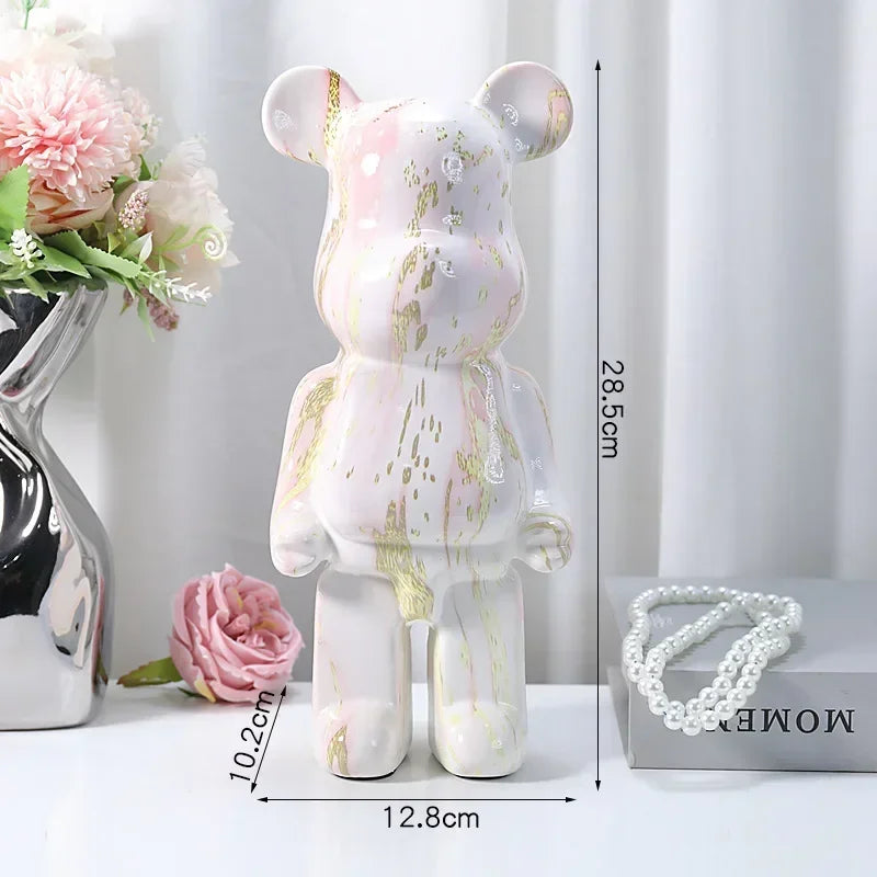 Aesthetic Bear Figure Resin Nordic Bear Statue Figurine Sculpture Luxury Livingroom Decoration Home Ornament Desk Accessories