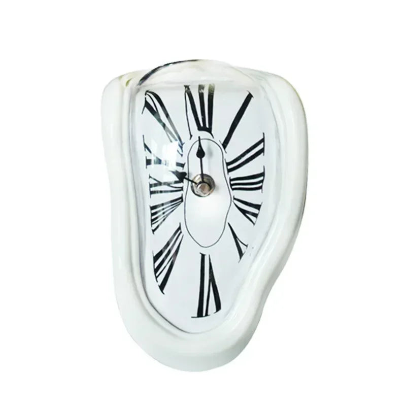 2024 New Novel Surreal Melting Distorted Wall Clocks Surrealist Salvador Dali Style Wall Decoration Home Garden Clock