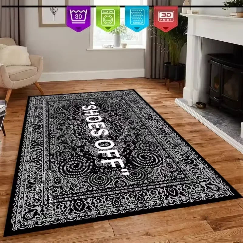 Shoes Off Shoes Room Hypebeast Living Room Bedroom Kitchen Bathroom Lightweight Rugs Washable Carpet Mat Home Decor