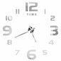 27/37/47inch Wall Clocks Coffee Cup Shape Frameless Wall Clock DIY  Quartz Needle Watch Acrylic Mirror Wall Stickers Home Decor