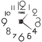 27/37/47inch Wall Clocks Coffee Cup Shape Frameless Wall Clock DIY  Quartz Needle Watch Acrylic Mirror Wall Stickers Home Decor