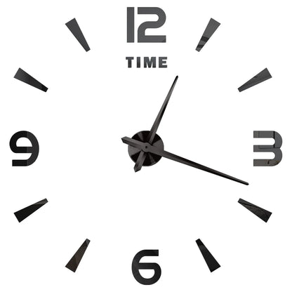 27/37/47inch Wall Clocks Coffee Cup Shape Frameless Wall Clock DIY  Quartz Needle Watch Acrylic Mirror Wall Stickers Home Decor