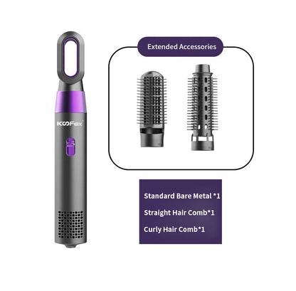 Professional Auto-Rotating Negative Ionic Hair Dryer and Curling Wand Detachable Electric Hair Straightener Straightening Brush
