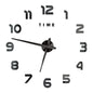 27/37/47inch Wall Clocks Coffee Cup Shape Frameless Wall Clock DIY  Quartz Needle Watch Acrylic Mirror Wall Stickers Home Decor