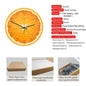 JOYLIVE Creative Fruit Wall Clock Lime Modern Kitchen Lemon Clock Watch Home Decor Living Room Clock Tropical Art Timepieces