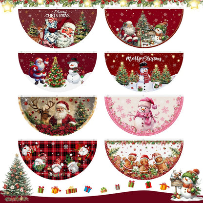 Christmas Outdoor Fan-shaped Flag