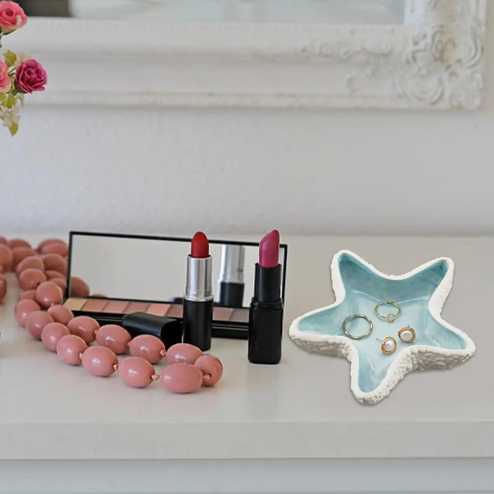 1 pc Jewelry Dish Tray Ceramic Jewelry Dish Ring Holder Trinket Dish Candy Dish Small Key Bowl for Birthday Home Party Decor