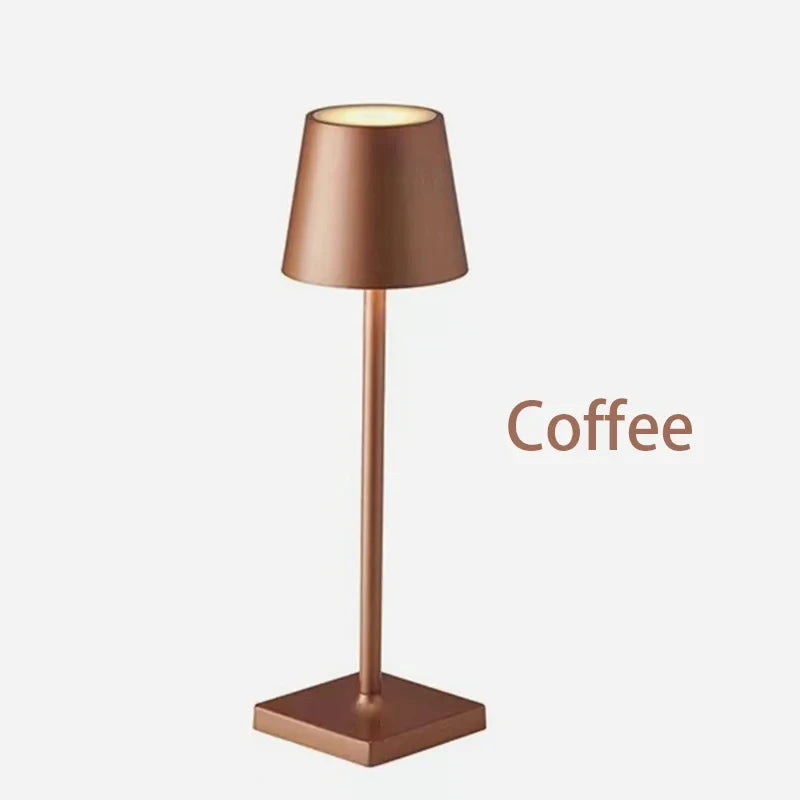 LED Table Lamps 3Levels Dimmable Wireless Led Desk Lamp Touch Bedside Creative Ambient Light USB Rechargeable Bar Outdoor Decor