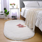 Fluffy Plush Carpet Ellipse for Children'S Bedroom Living Room Sofa Area Rugs Balcony Soft Silky Carpet Girl Room Home Decor