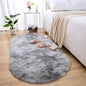 Fluffy Plush Carpet Ellipse for Children'S Bedroom Living Room Sofa Area Rugs Balcony Soft Silky Carpet Girl Room Home Decor