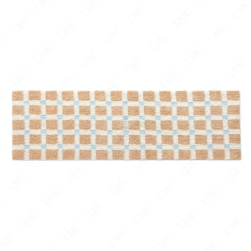 Cream-Colored Style Running Carpet Long-Length Carpet for Bedroom Headboard Sofa Bathroom Absorbent and Anti Slip Floor Mat