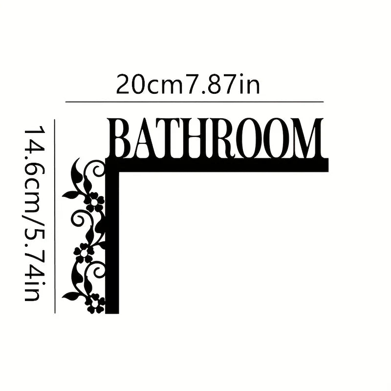 1pc Modern Metal Toilet Door Sign - Stylish Thinking Room Wall Sculpture - Home Decor Artwork - Decorative Door Frame Pendant