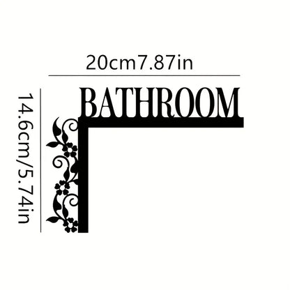 1pc Modern Metal Toilet Door Sign - Stylish Thinking Room Wall Sculpture - Home Decor Artwork - Decorative Door Frame Pendant