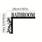 1pc Modern Metal Toilet Door Sign - Stylish Thinking Room Wall Sculpture - Home Decor Artwork - Decorative Door Frame Pendant