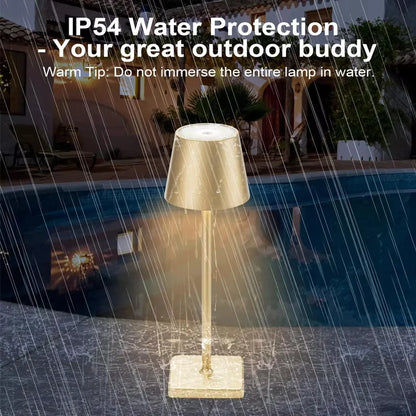 LED Table Lamps 3Levels Dimmable Wireless Led Desk Lamp Touch Bedside Creative Ambient Light USB Rechargeable Bar Outdoor Decor