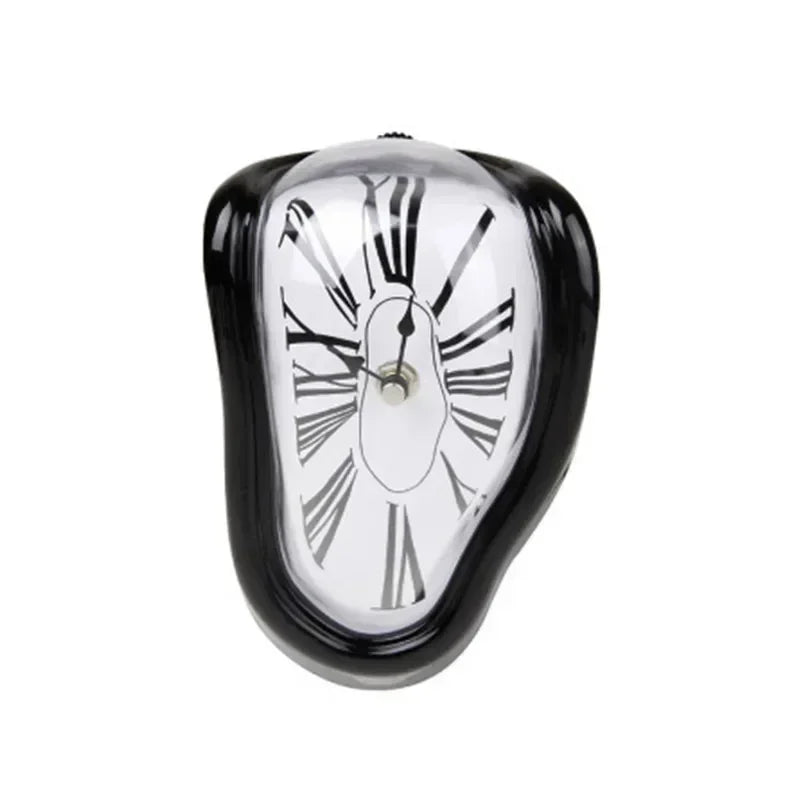 2024 New Novel Surreal Melting Distorted Wall Clocks Surrealist Salvador Dali Style Wall Decoration Home Garden Clock