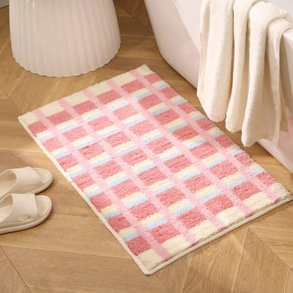 Cream-Colored Style Running Carpet Long-Length Carpet for Bedroom Headboard Sofa Bathroom Absorbent and Anti Slip Floor Mat