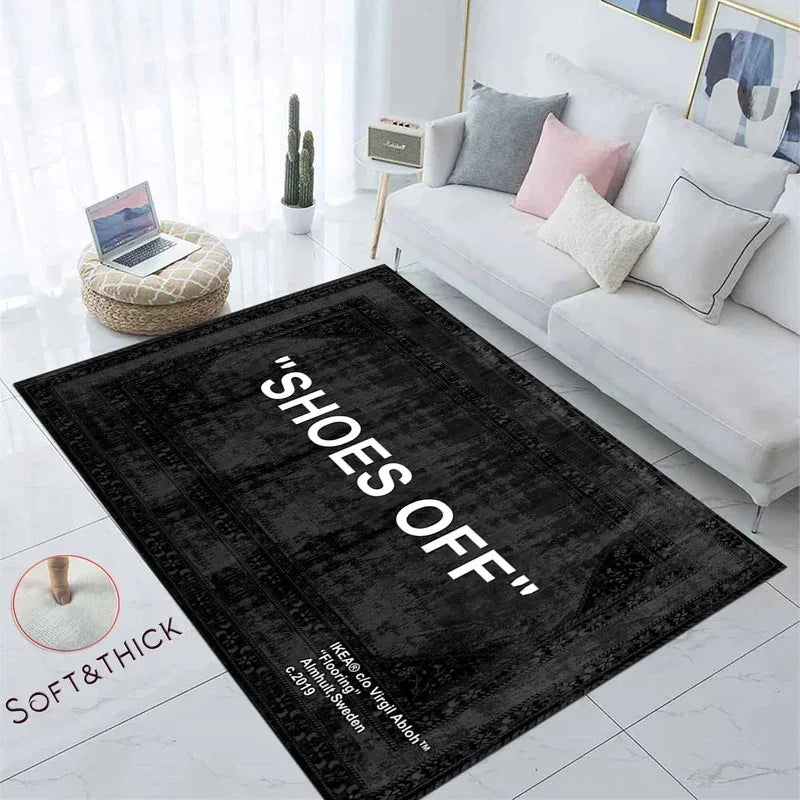 Shoes Off Shoes Room Hypebeast Living Room Bedroom Kitchen Bathroom Lightweight Rugs Washable Carpet Mat Home Decor