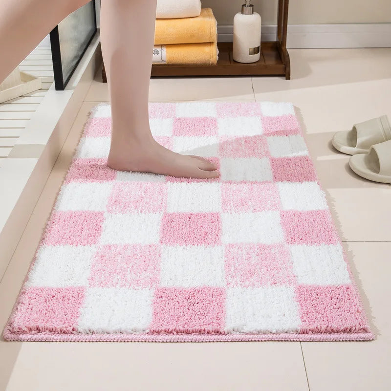Cream-Colored Style Running Carpet Long-Length Carpet for Bedroom Headboard Sofa Bathroom Absorbent and Anti Slip Floor Mat