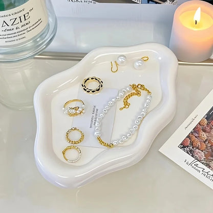1pc Cloud-Shaped Jewelry Tray - Decorative Plate for Earrings, Bracelets & Necklaces,Ideal Home Décor Gift for Men and Women