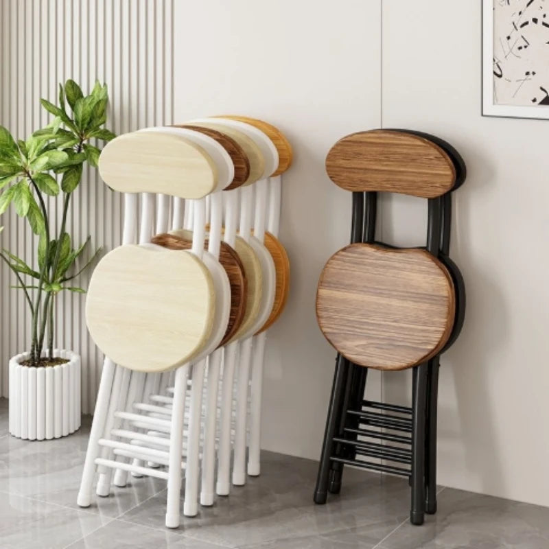 Classic Style Folding Chair with Oval Seat Portable