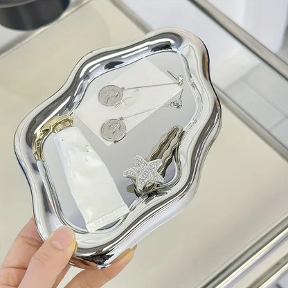 1pc Cloud-Shaped Jewelry Tray - Decorative Plate for Earrings, Bracelets & Necklaces,Ideal Home Décor Gift for Men and Women