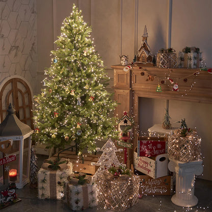 LED String Fairy Cluster Lights Green Wire Christmas Tree Lights Outdoor Garland New Year Street Home Party Wedding Decor Lamps