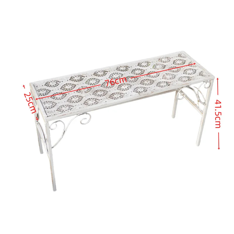 Metal ladder rack 3-piece set, outdoor flower pot display