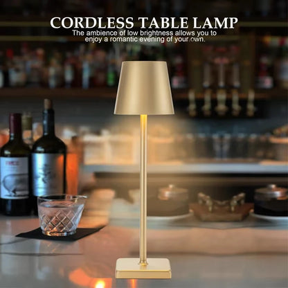 LED Table Lamps 3Levels Dimmable Wireless Led Desk Lamp Touch Bedside Creative Ambient Light USB Rechargeable Bar Outdoor Decor