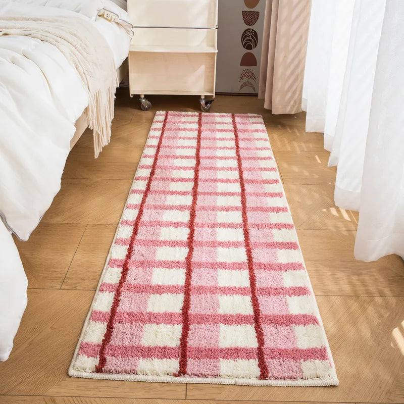 Cream-Colored Style Running Carpet Long-Length Carpet for Bedroom Headboard Sofa Bathroom Absorbent and Anti Slip Floor Mat