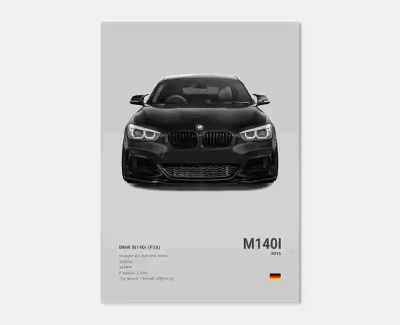 Pop Black And White Poster Wall Art Luxury Supercar F80 M3 M140 GTR HD Oil On Canvas Print Home Living Room Bedroom Decor Gift