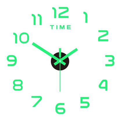 Digital Clock Wall Stickers Needle Decoration Glowing Clocks DIY Bedroom Living Home Quartz Creatives Removable Room Watches