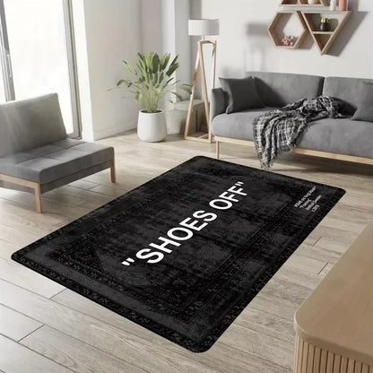 Shoes Off Shoes Room Hypebeast Living Room Bedroom Kitchen Bathroom Lightweight Rugs Washable Carpet Mat Home Decor