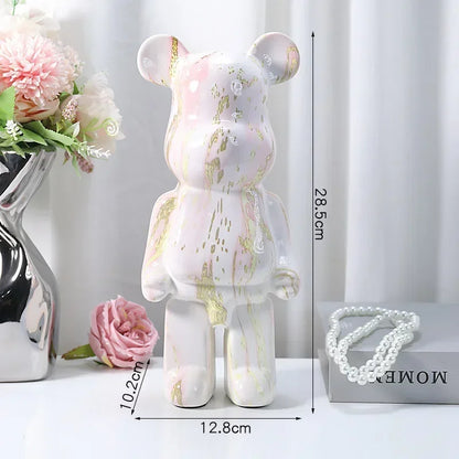 Aesthetic Bear Figure Resin Nordic Bear Statue Figurine Sculpture Luxury Livingroom Decoration Home Ornament Desk Accessories