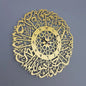 3d Gold Abs Metal Wall Clock Islamic Calligraphy Ramadan Acrylic Wall Clock Home Mirror Decoration Art Personalized Clock
