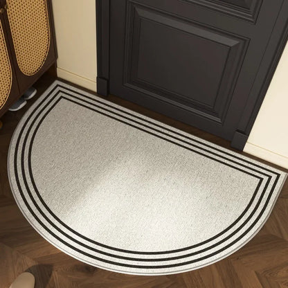 VIKAMA Entrance Door Mat Non-slip Wear-resistant Dirt-resistant Carpet Semi-circular Line Texture Rug Outdoor Home Decor Mat