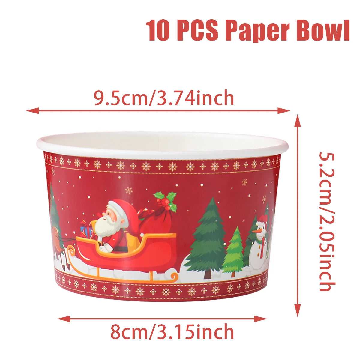 Christmas Santa Claus Paper Bowl