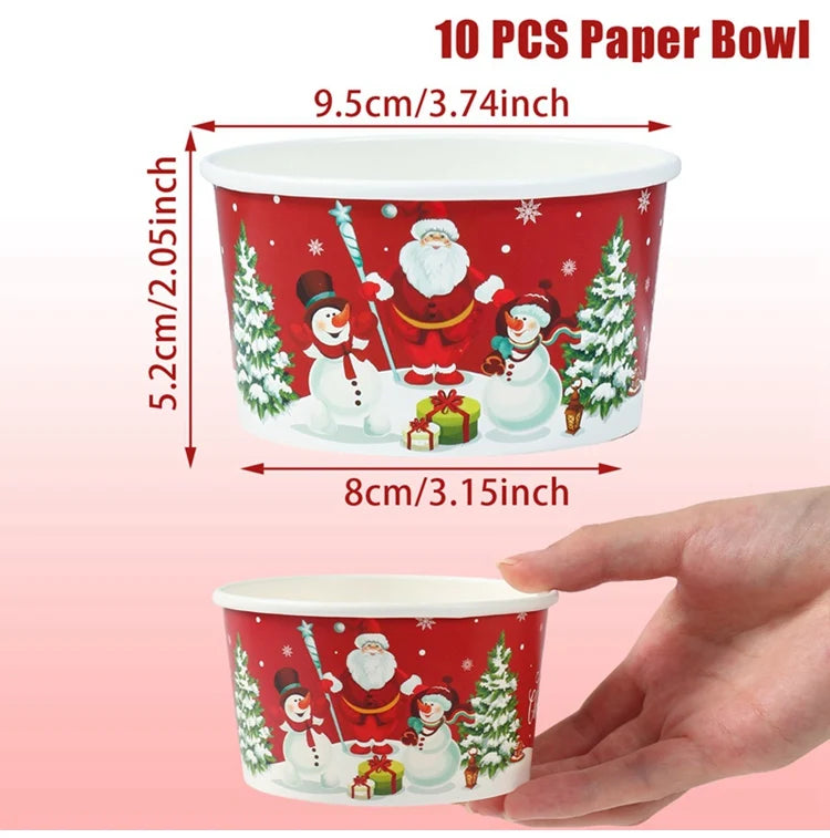 Christmas Santa Claus Paper Bowl