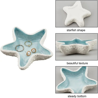 1 pc Jewelry Dish Tray Ceramic Jewelry Dish Ring Holder Trinket Dish Candy Dish Small Key Bowl for Birthday Home Party Decor