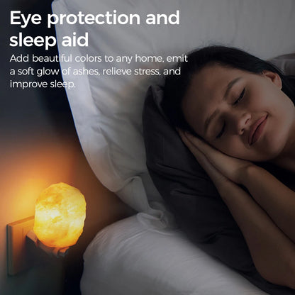 C5 LED Night Light Himalayan Salt Lamp Night Bedside Home Decor Air Purifying with Plug Release Negative Ions EU US UK AU Plug