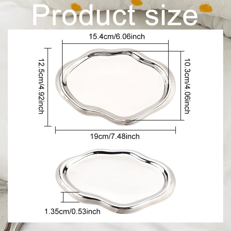 1 pc Jewelry Dish Tray Ceramic Jewelry Dish Ring Holder Trinket Dish Candy Dish Small Key Bowl for Birthday Home Party Decor