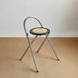 Durable and foldable retro backrest dining chair