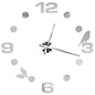 27/37/47inch Wall Clocks Coffee Cup Shape Frameless Wall Clock DIY  Quartz Needle Watch Acrylic Mirror Wall Stickers Home Decor