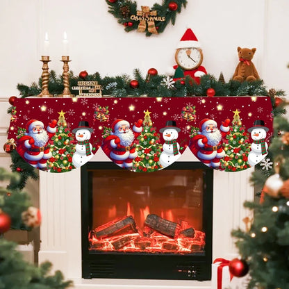Christmas Fireplace Mantel Scarf