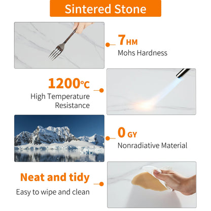 Modern Round Kitchen Dining Table Marble