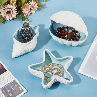 1 pc Jewelry Dish Tray Ceramic Jewelry Dish Ring Holder Trinket Dish Candy Dish Small Key Bowl for Birthday Home Party Decor