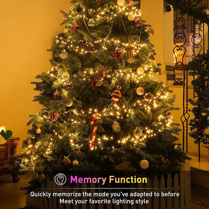 LED String Fairy Cluster Lights Green Wire Christmas Tree Lights Outdoor Garland New Year Street Home Party Wedding Decor Lamps