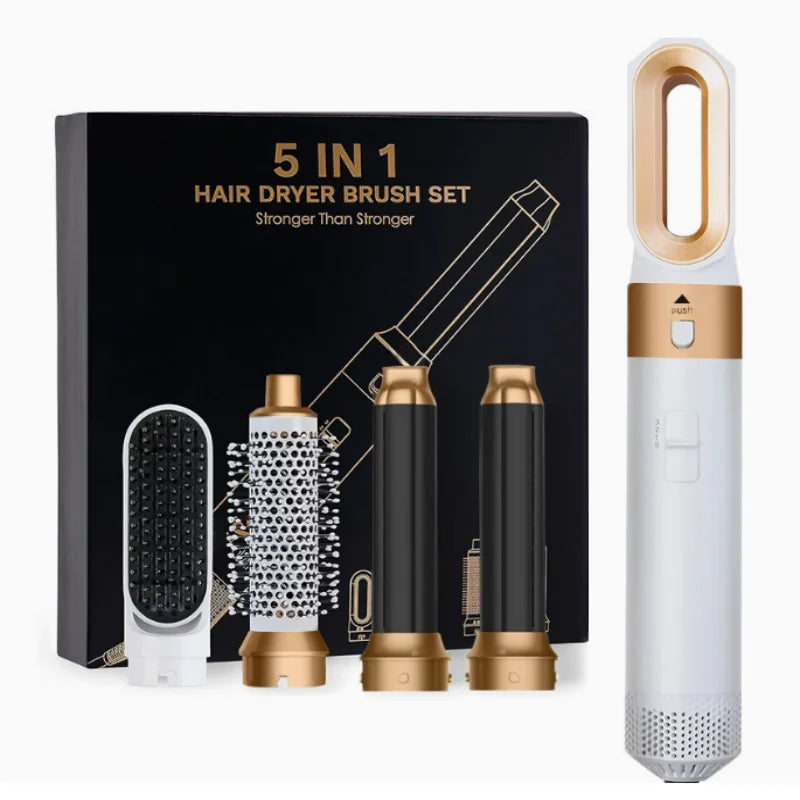 Professional 5-in-1 Hair Dryer Electric Hair Brush For Dyson Airwrap Automatic Hair Curler Straightener Hot Air Comb Home Use