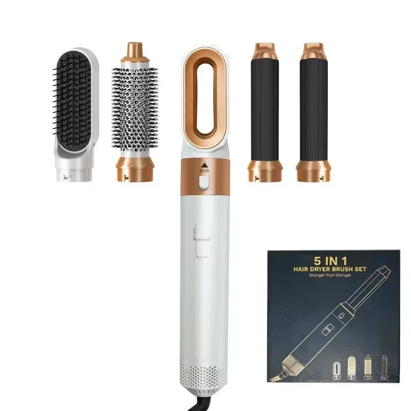 Professional 5-in-1 Hair Dryer Electric Hair Brush For Dyson Airwrap Automatic Hair Curler Straightener Hot Air Comb Home Use